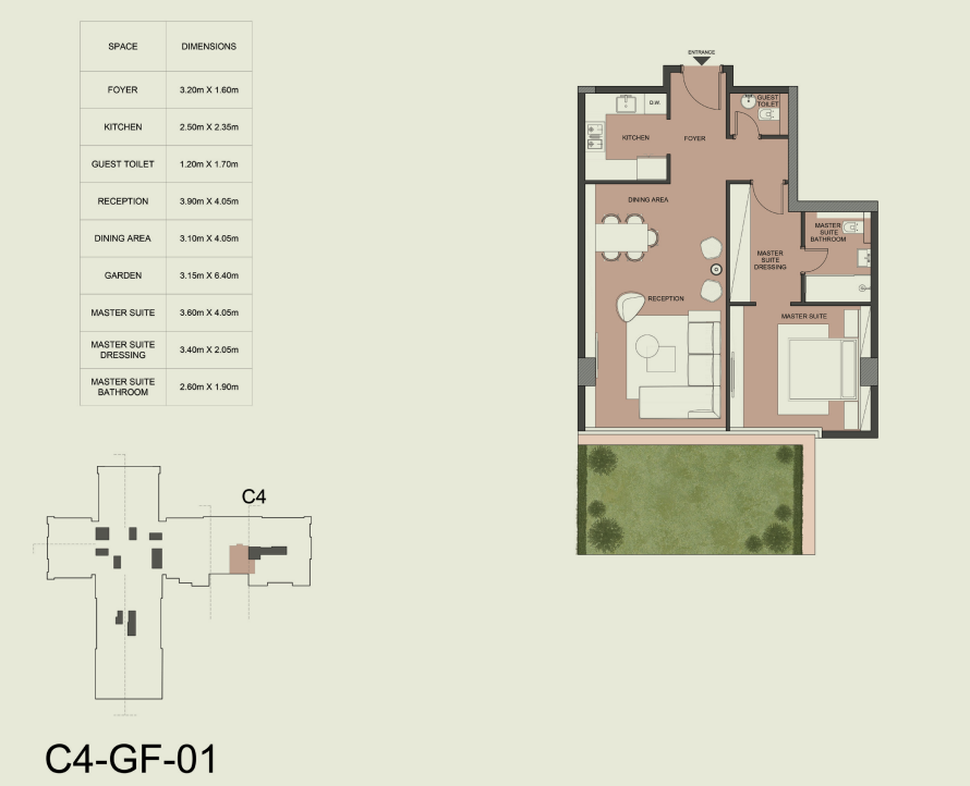Floor plan for apartment at Edge