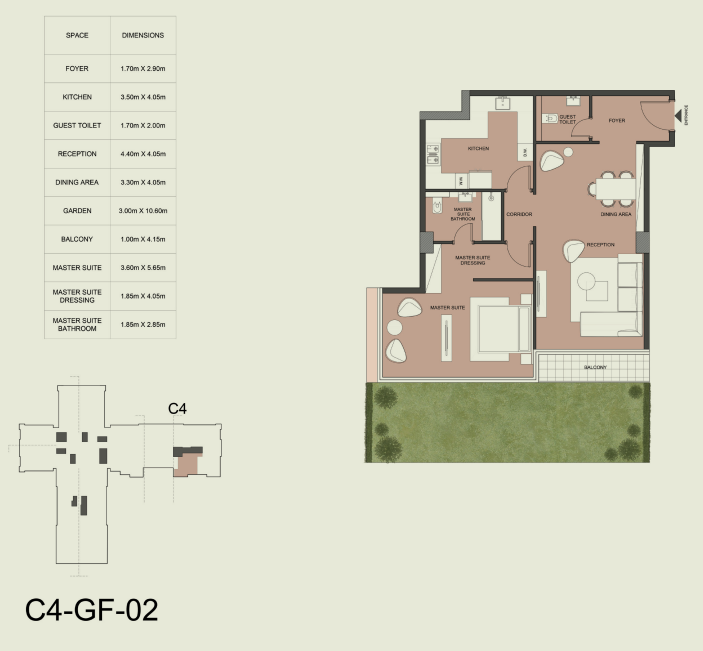 Floor plan for apartment at Edge