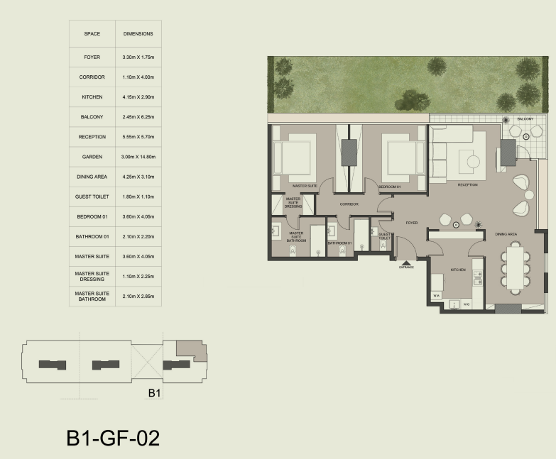 Floor plan for apartment at Edge