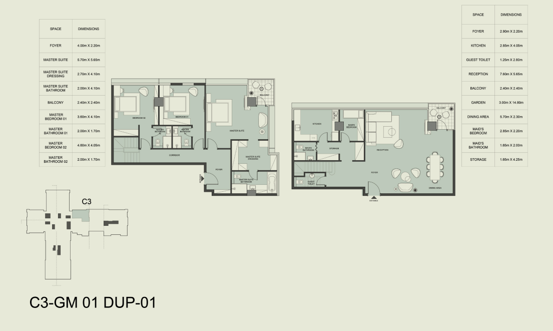 Floor plan for duplex at Edge