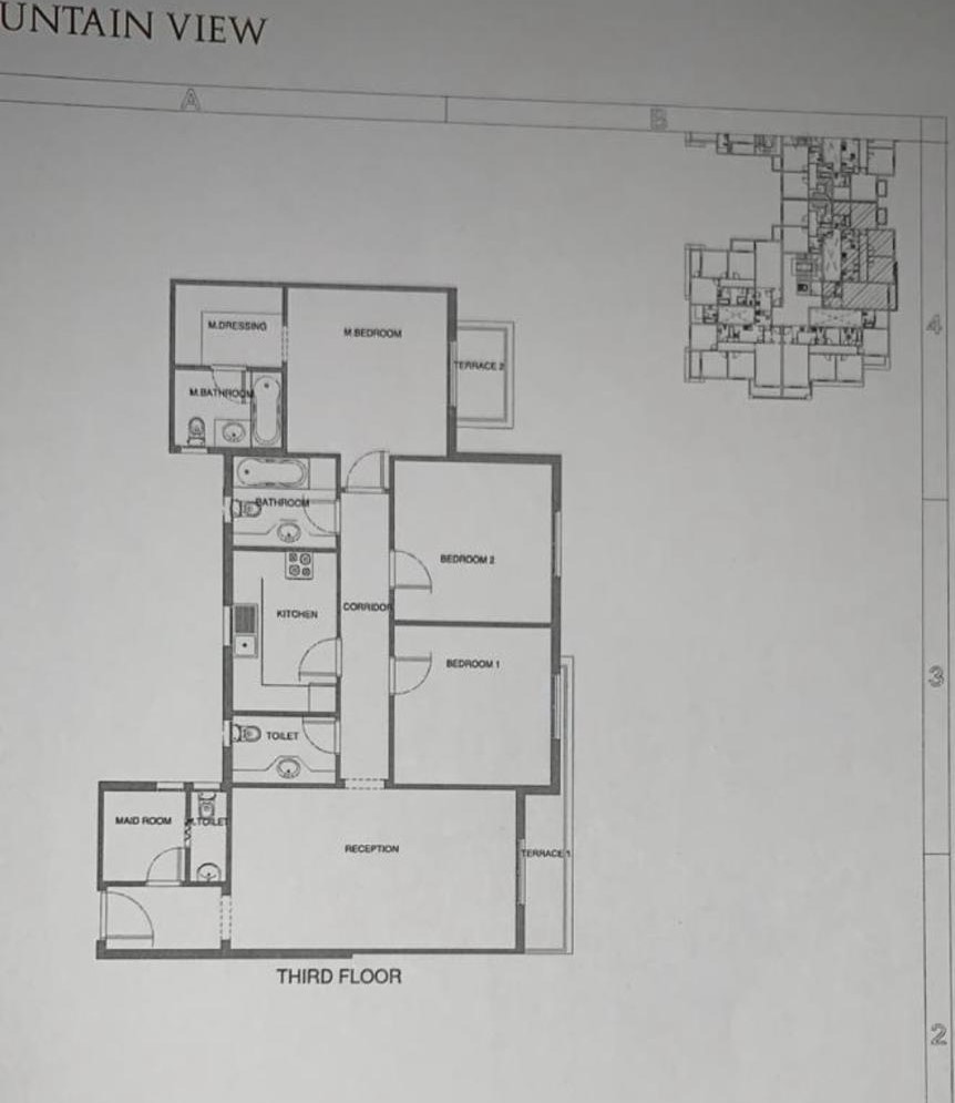 Floor plan for apartment at Mountain View ICity New Cairo