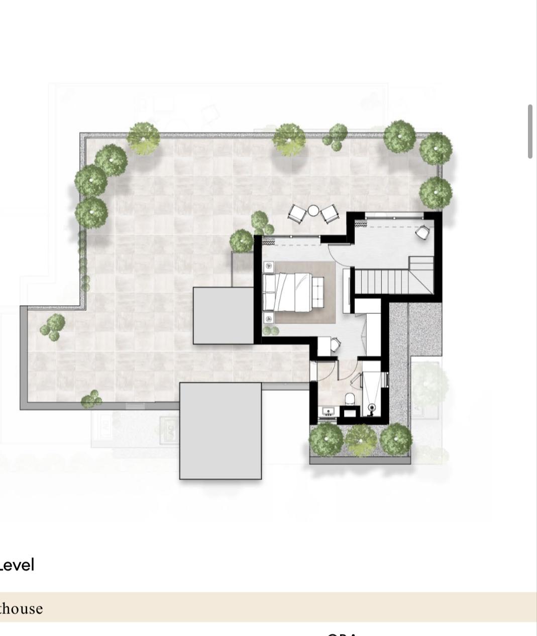 Floor plan for penthouse at Solana