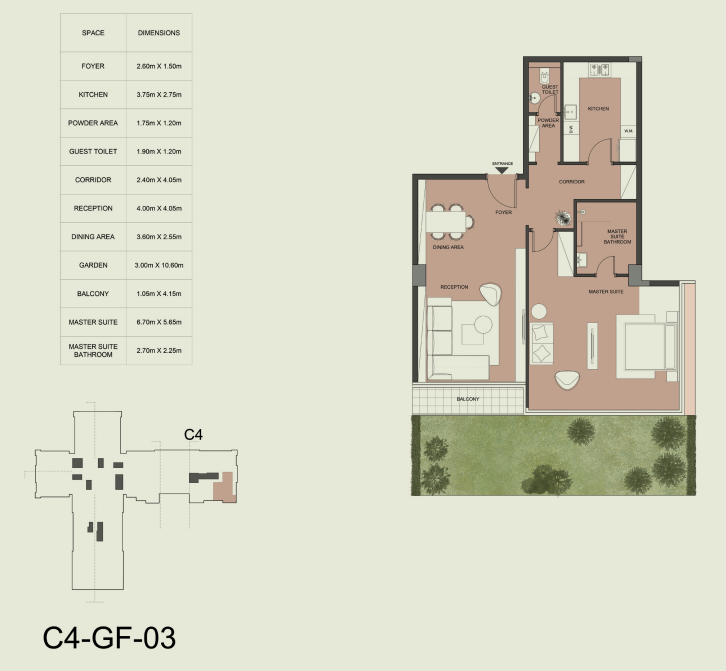Floor plan for apartment at Edge