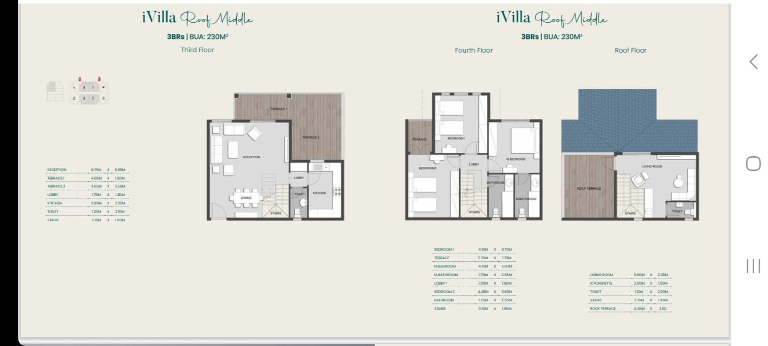 Floor plan for duplex at Aliva Mountain View Mostakbal City