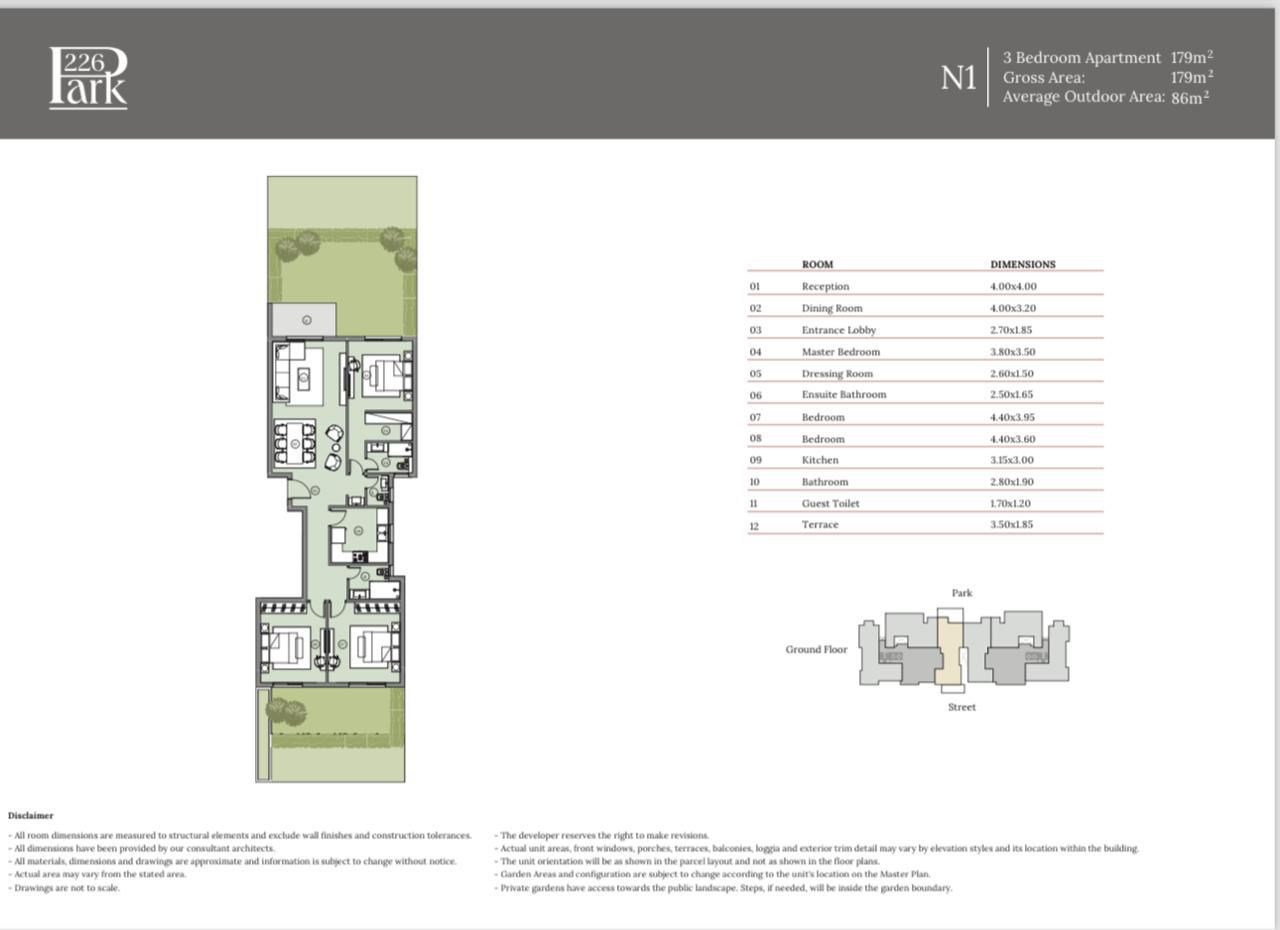 Floor plan for apartment at Haptown Park 226