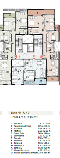 Floor plan for apartment at Mazarine