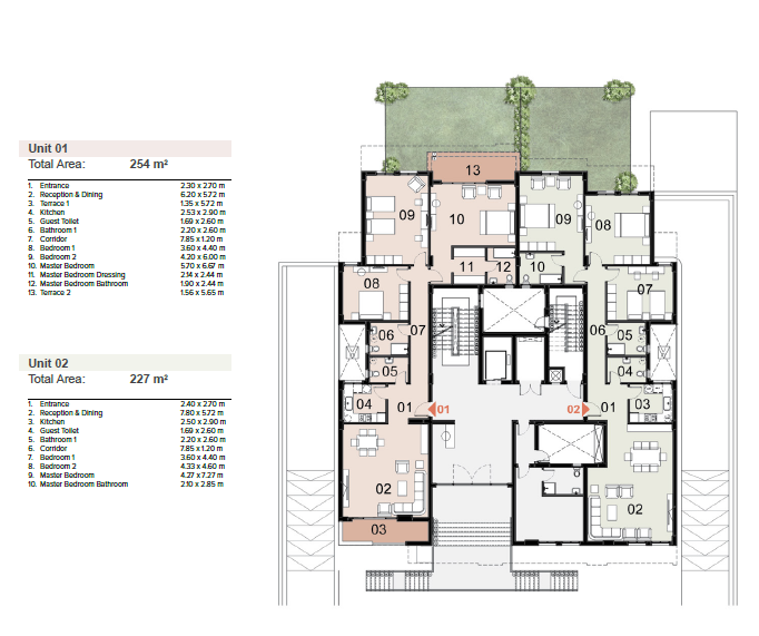 Floor plan for apartment at Mazarine