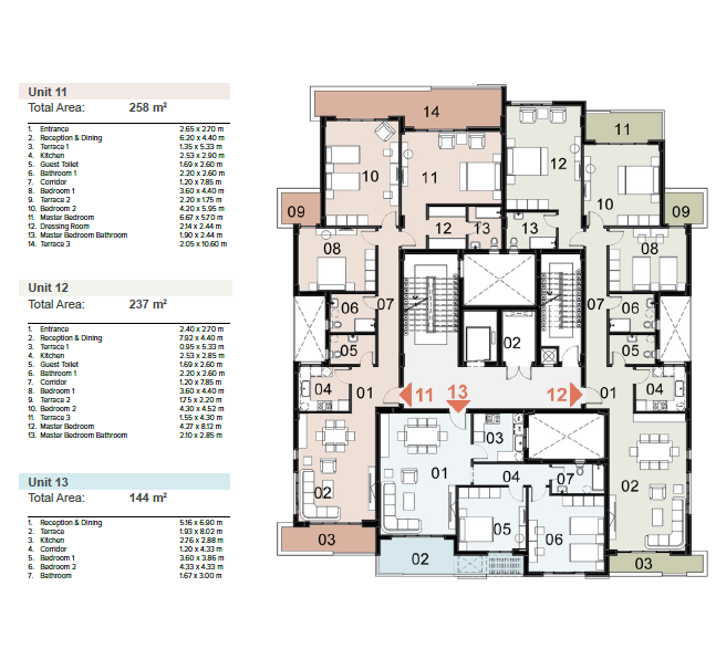 Floor plan for apartment at Mazarine
