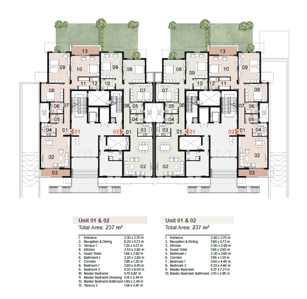 Floor plan for apartment at Mazarine
