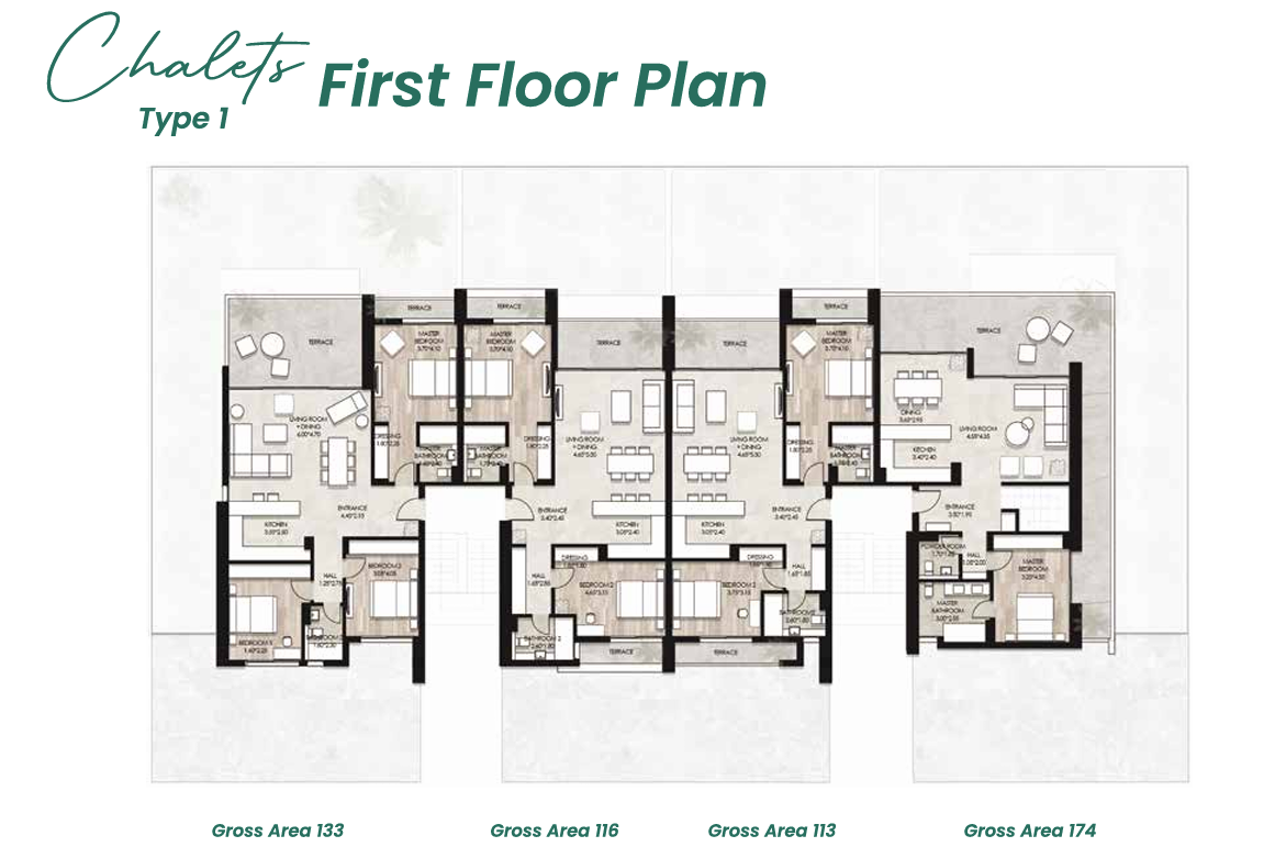 Floor plan for duplex at Il Bayou