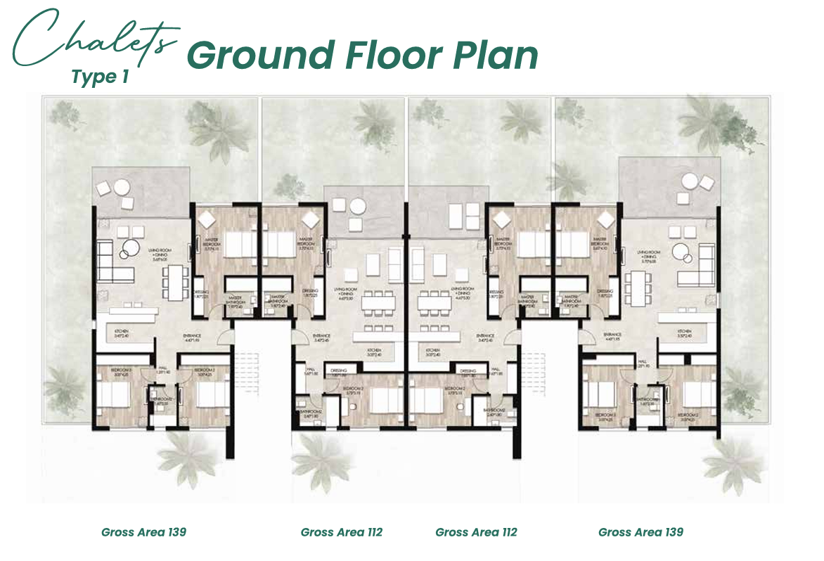 Floor plan for chalet at Il Bayou