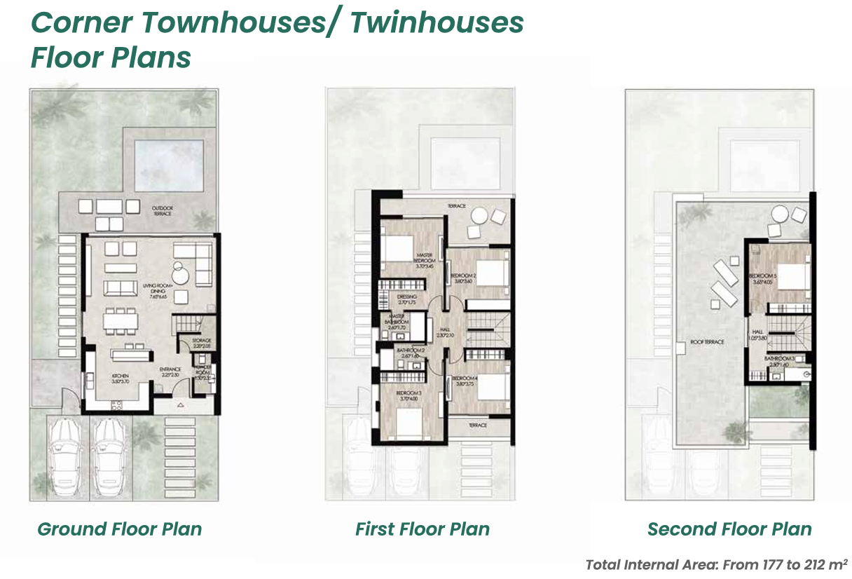 Floor plan for townhouse at Il Bayou