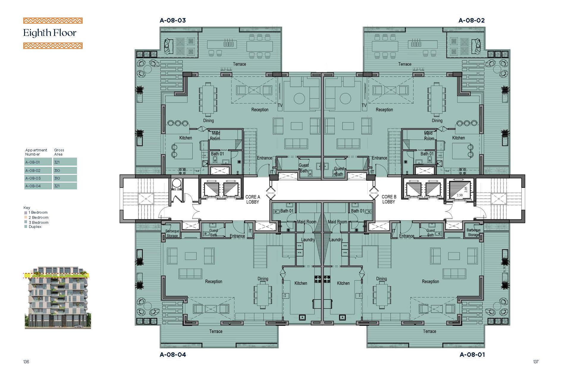 Floor plan for duplex at 205 Arkan Palm