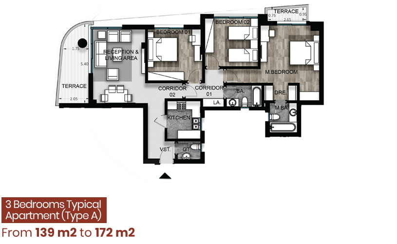 Floor plan for apartment at Armonia