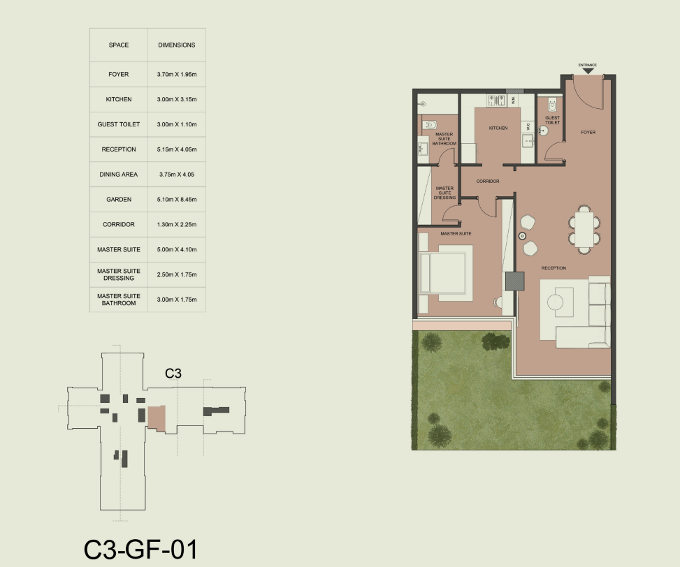 Floor plan for apartment at Edge
