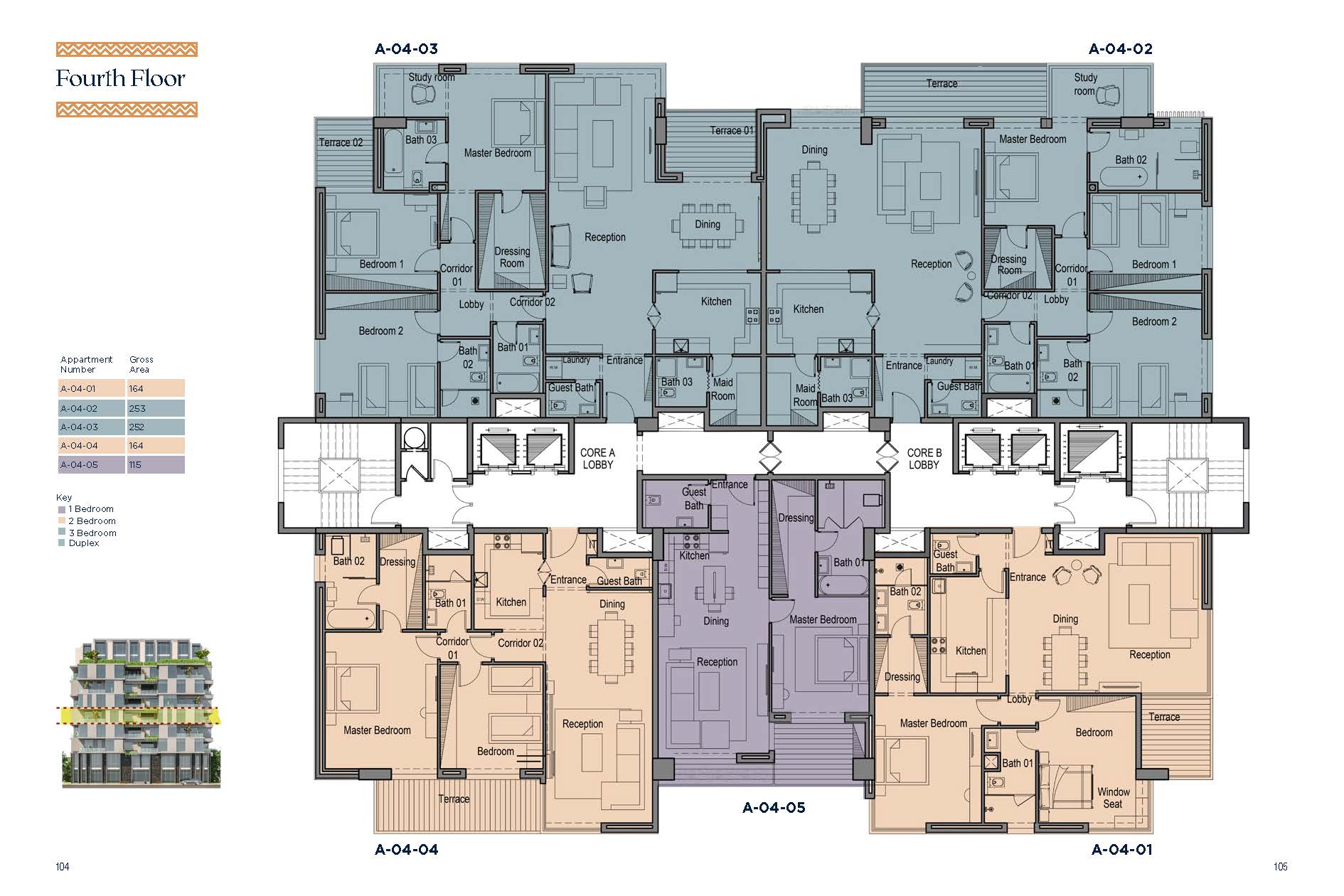 Floor plan for apartment at 205 Arkan Palm