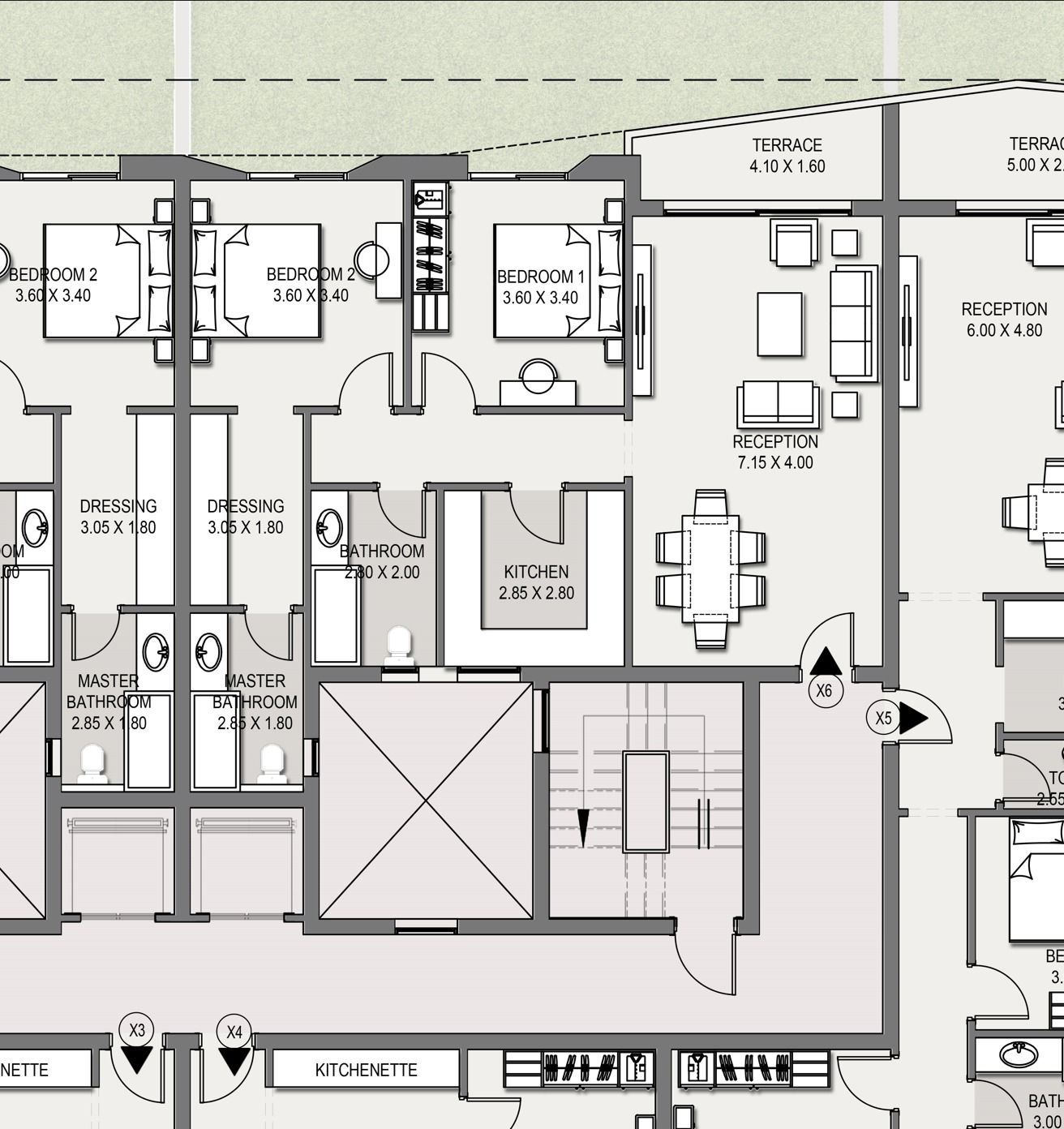 Floor plan for apartment at Taj City
