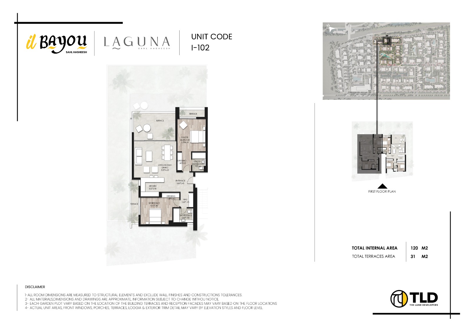 Floor plan for chalet at Il Bayou