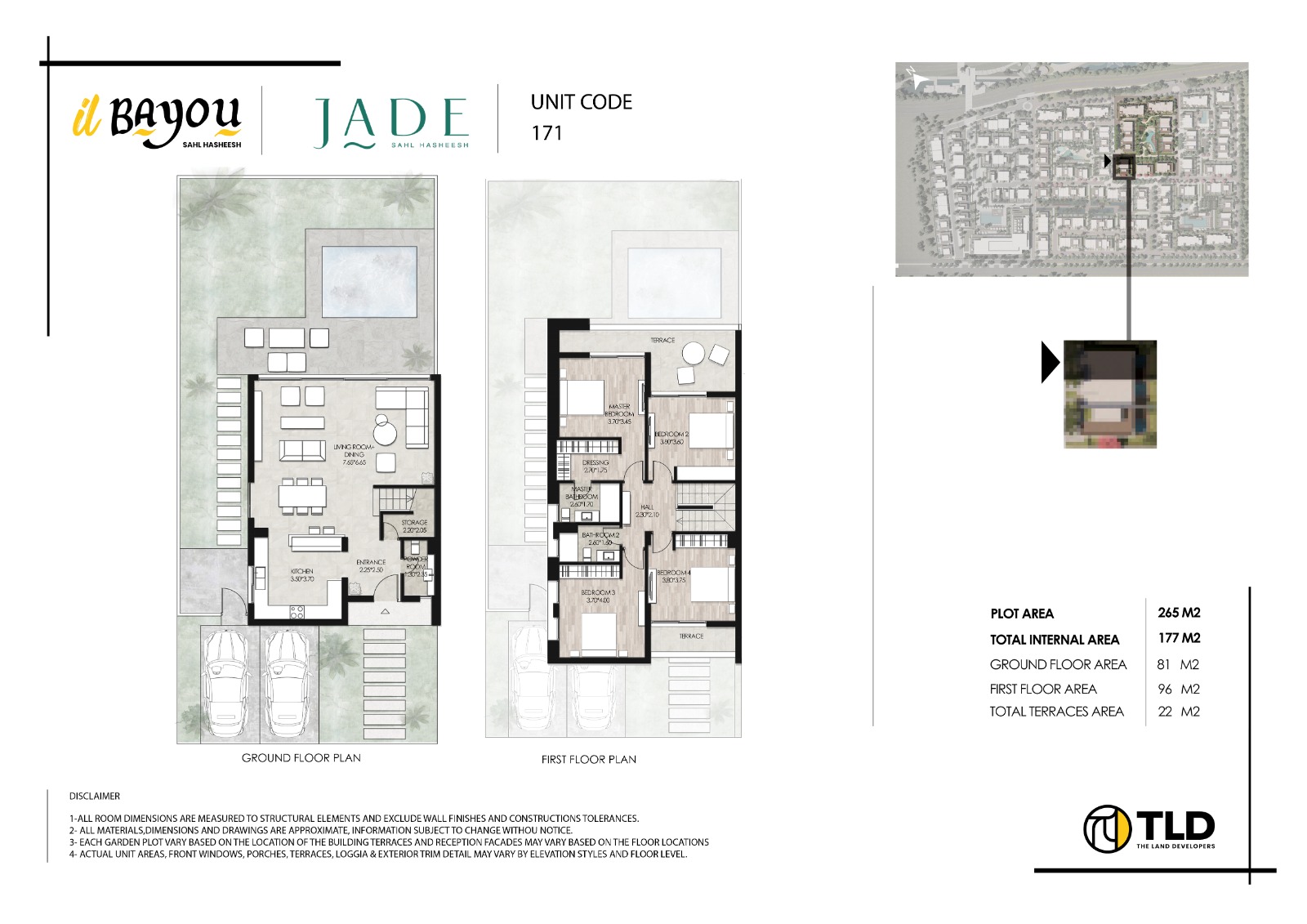 Floor plan for townhouse at Il Bayou