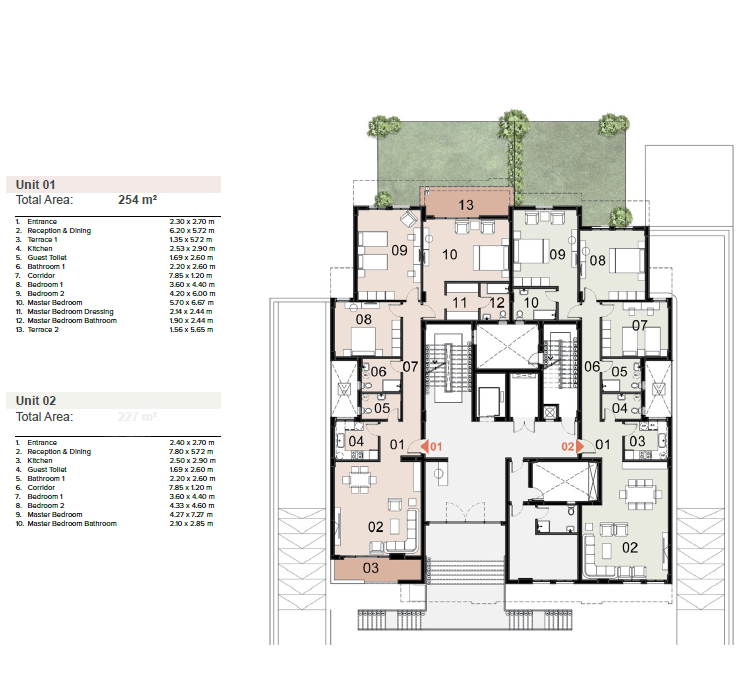 Floor plan for apartment at Mazarine