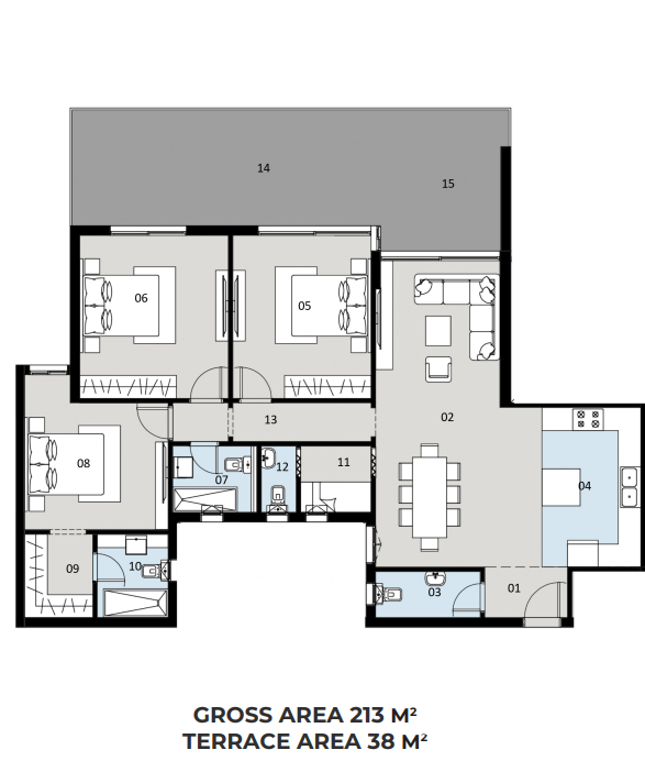 Floor plan for apartment at Red