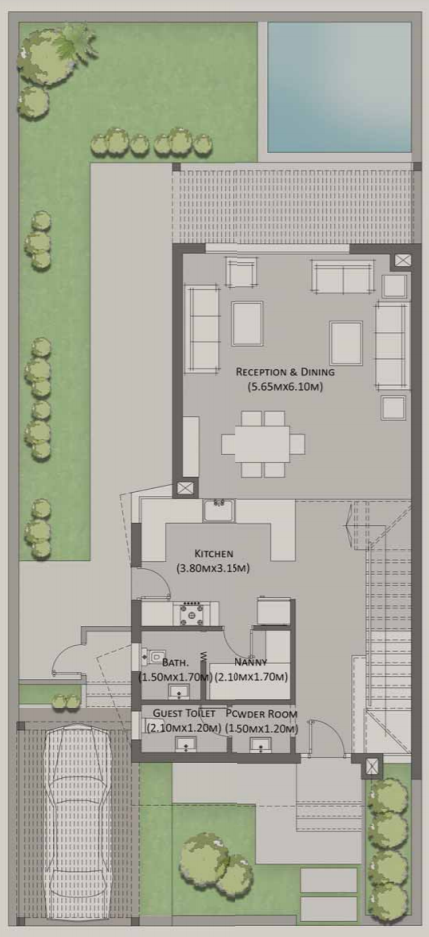 Floor plan for villa at Laguna Bay