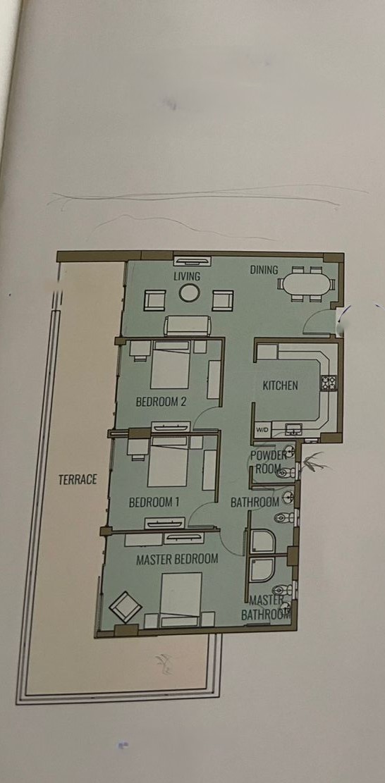 Floor plan for apartment at El Rehab