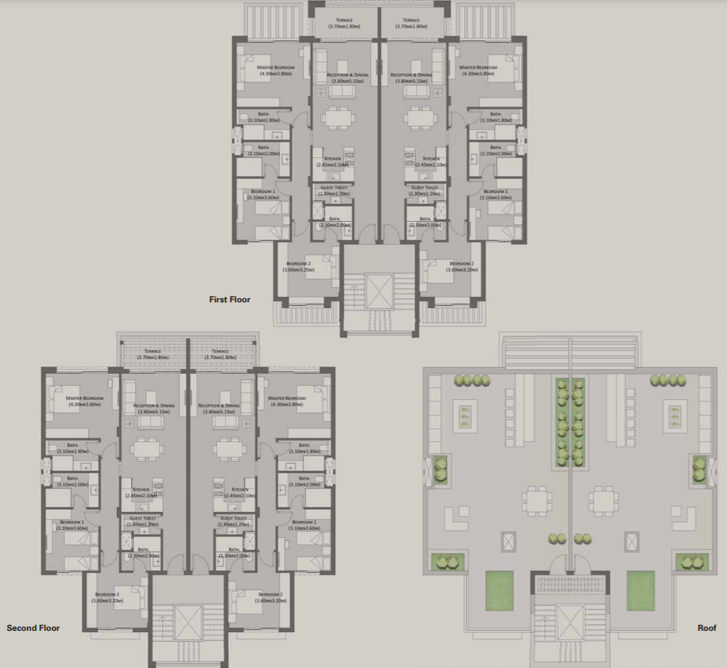 Floor plan for chalet at Laguna Bay