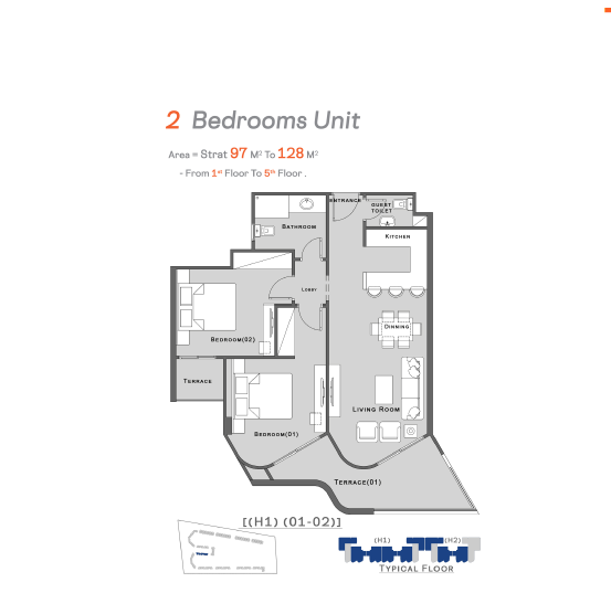Floor plan for chalet at Jamila