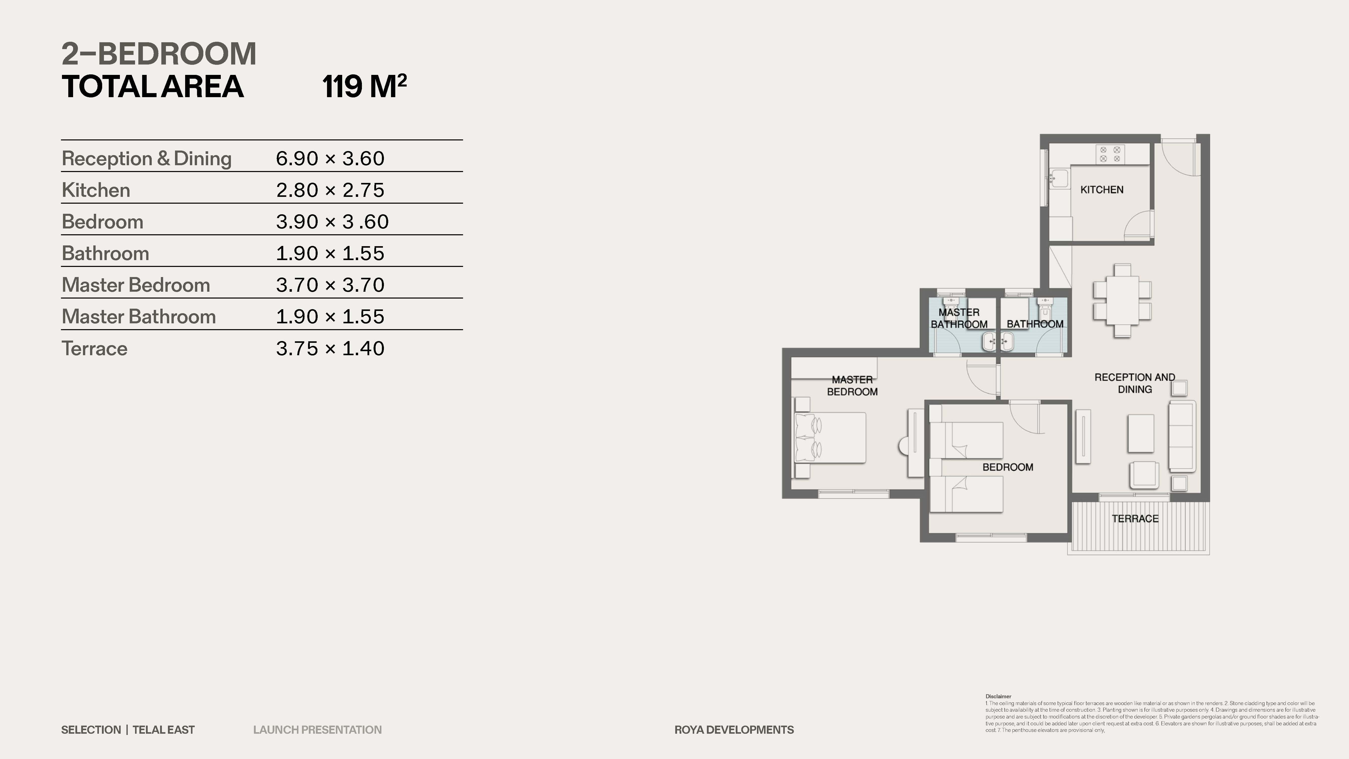 Floor plan for apartment at Selection - Telal East