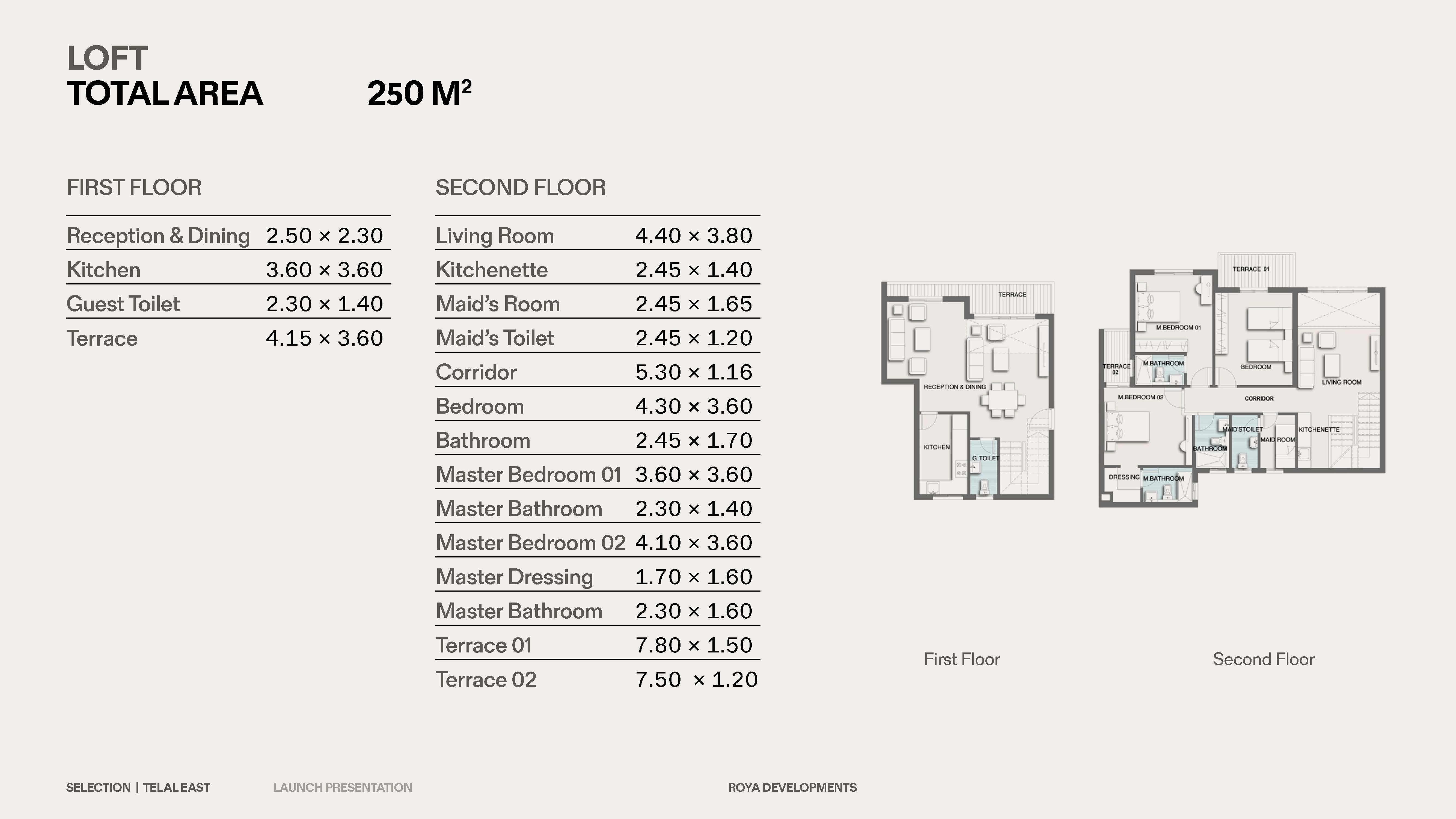 Floor plan for  at Selection - Telal East