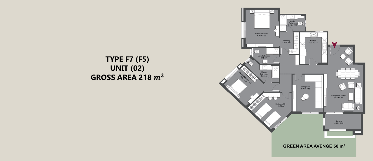 Floor plan for apartment at N Residence