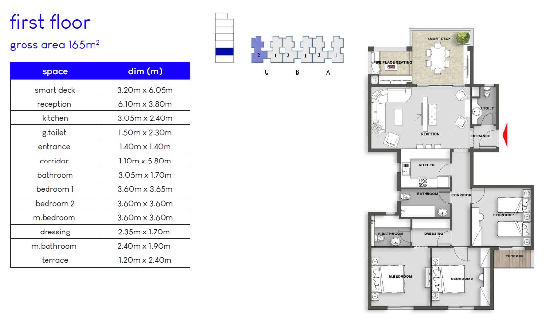 Floor plan for apartment at Mountain View ICity New Cairo