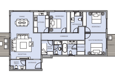 Floor plan for apartment at Park View - Haptown