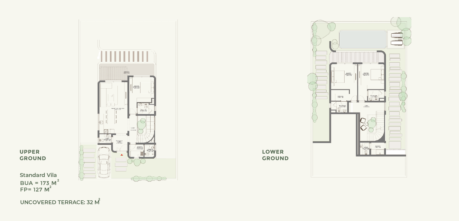 Floor plan for villa at Aden