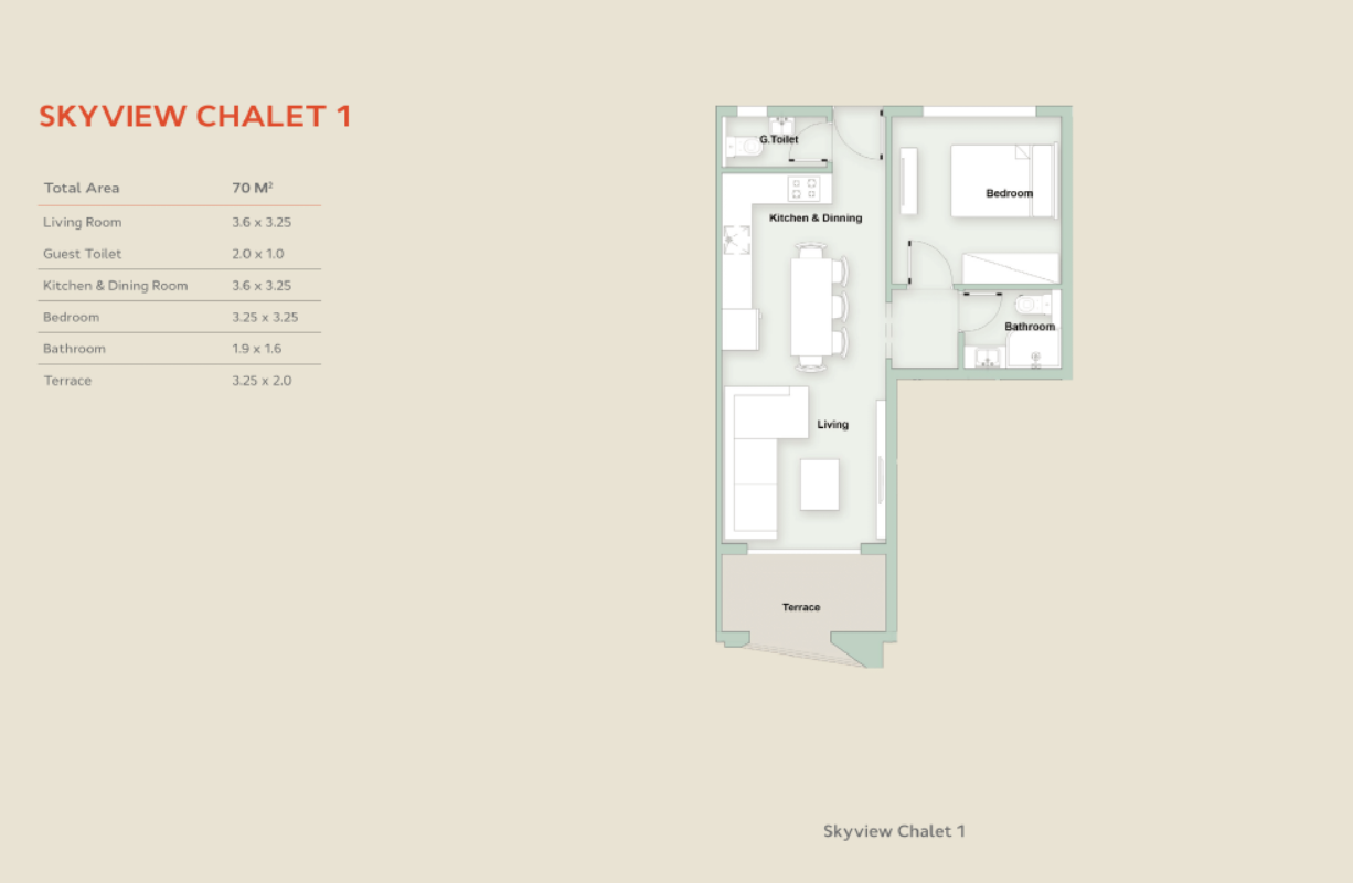 Floor plan for chalet at Il Monte Galala