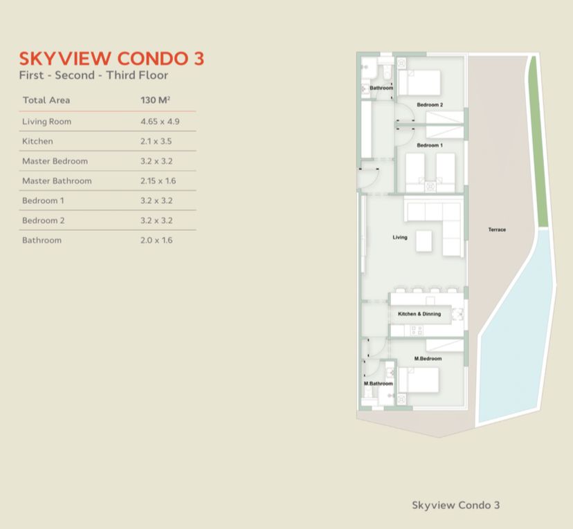 Floor plan for chalet at Il Monte Galala