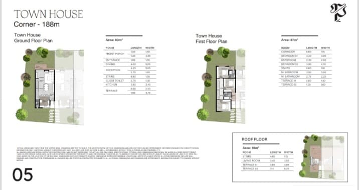 Floor plan for townhouse at Gates Prive