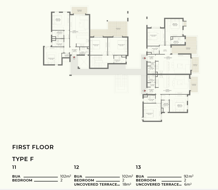Floor plan for apartment at DUA
