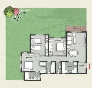 Floor plan for apartment at Aliva Mountain View Mostakbal City