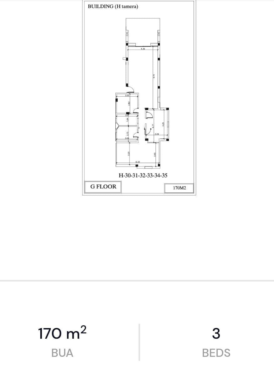 Floor plan for chalet at Lasirena Palm Beach
