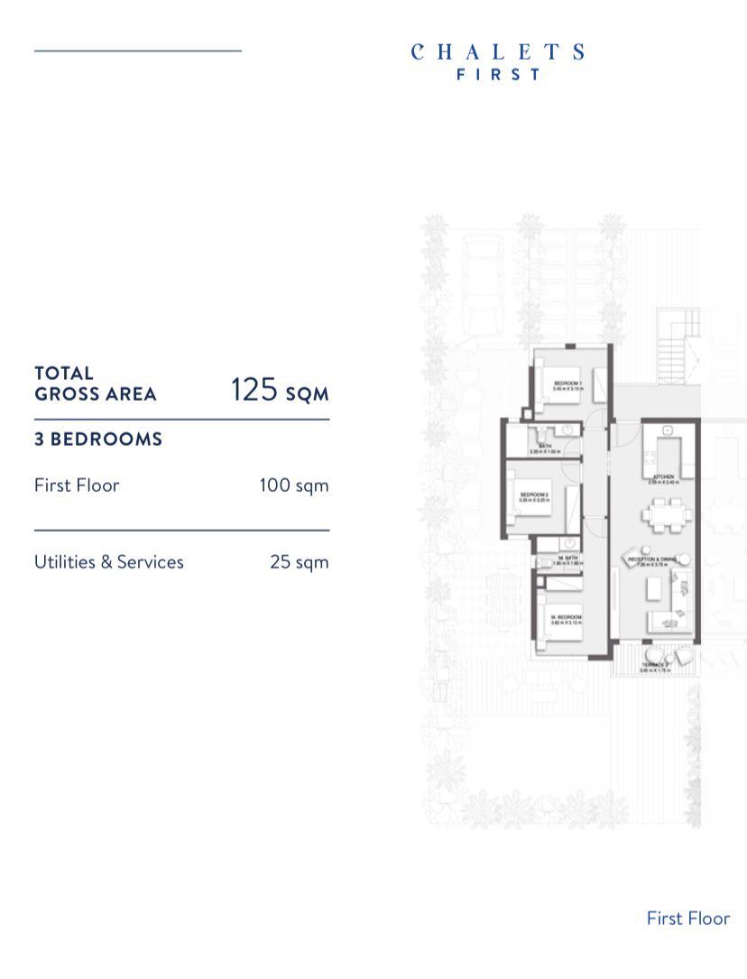 Floor plan for chalet at Plage
