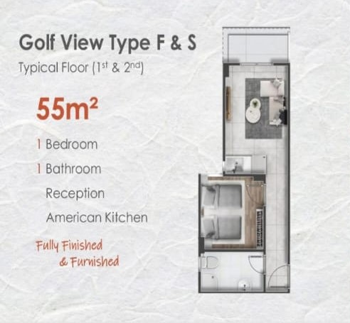 Floor plan for chalet at Cape Bay Blumar Lasirena