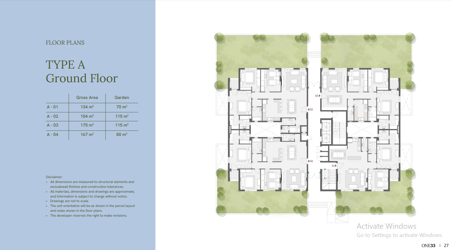 Floor plan for apartment at One33
