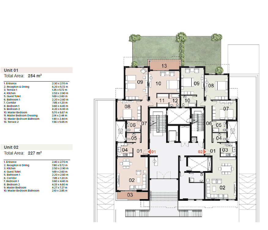Floor plan for apartment at Mazarine