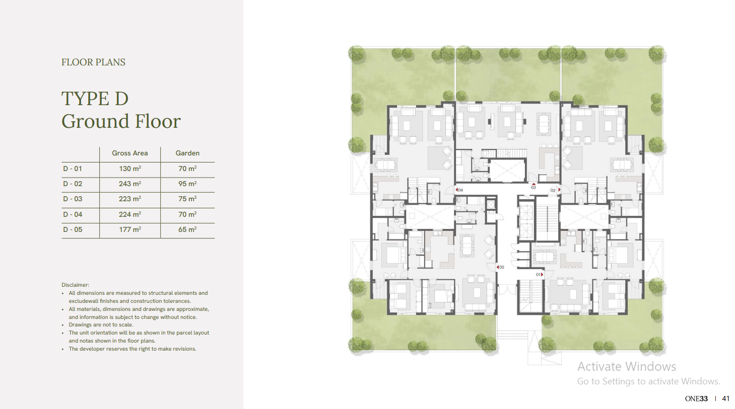 Floor plan for apartment at One33