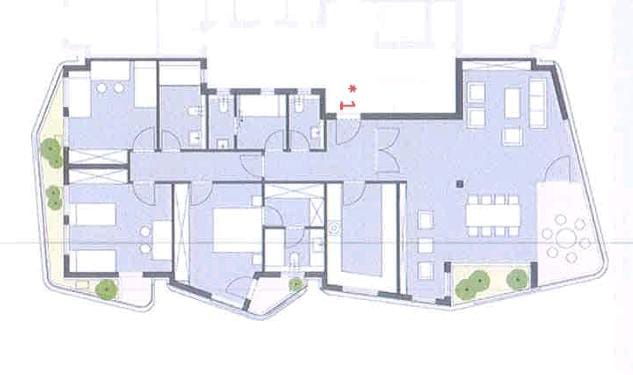 Floor plan for apartment at Badya