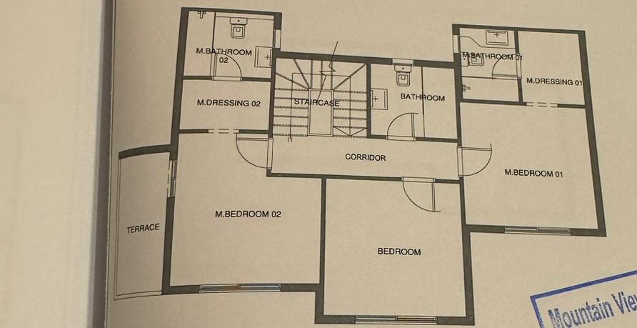 Floor plan for duplex at Aliva Mountain View Mostakbal City