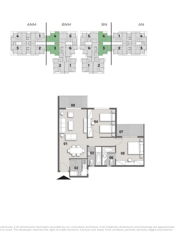 Floor plan for apartment at Il Bosco City
