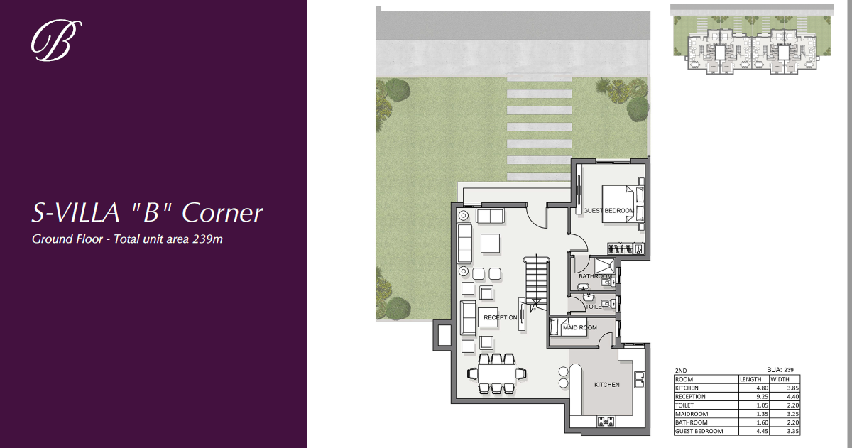 Floor plan for villa at The Butterfly